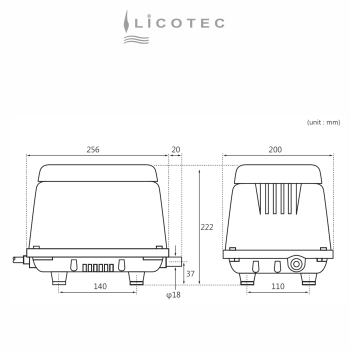 TECHNO TAKASUKI "Hiblow HP-120" Membran-Kompressor