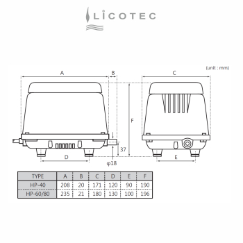 TECHNO TAKASUKI "Hiblow HP-80" Membran-Kompressor