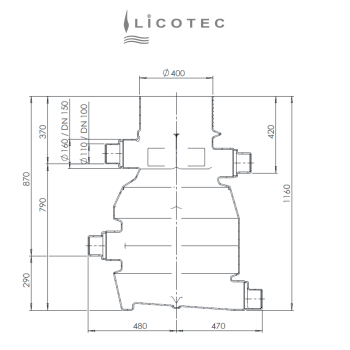 ATB universal pump tank (1200mm / JUNG PUMPEN U3 U5 U6 US)