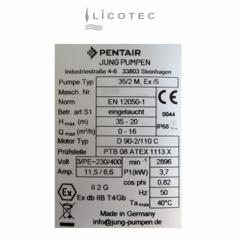 JUNG PUMPEN KIT single pumpstation pressure drainage "PKS-B 800 / MultiCut 20/2 M plus EX / HighLogo" (complete / WITH tank) - Kopie