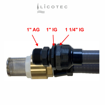 Preview: LICOTEC SET Saugschlauch (1" IG AG / 7m / Gartenpumpe / Hauswasserwerk)