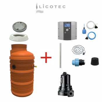 JUNG PUMPEN SET Einzel-Pumpstation Druckentwässerung "PKS-D 1000-40 / MultiCut 36/2 M EX / HighLogo" (komplett / MIT Schacht)