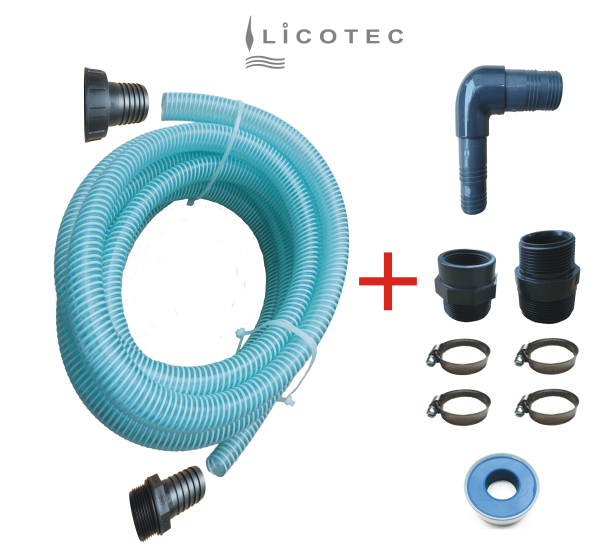 LICOTEC KIT waste water hose extendable (1 1/2" and 1 1/4" / 10m / JUNG PUMPEN U3 U5 U6 US)