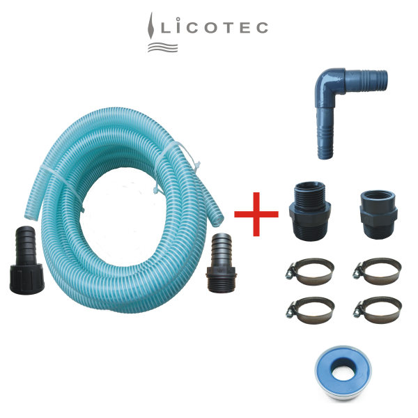 LICOTEC KIT waste water hose extendable (1 1/4" and 1" / 10m / JUNG PUMPEN U3 U5 U6)