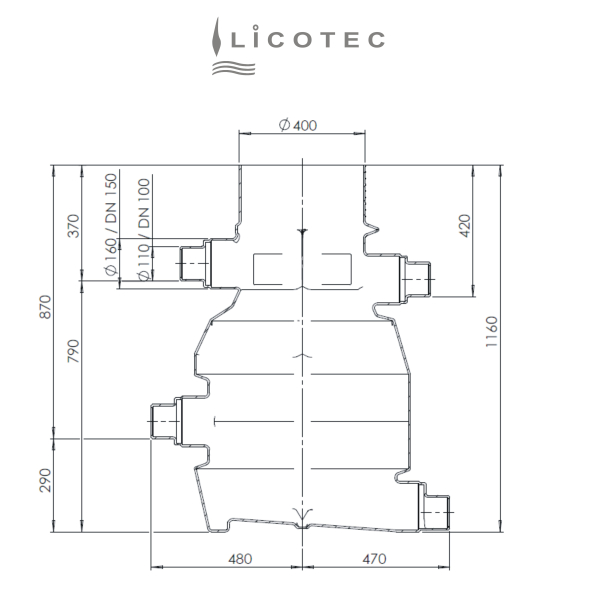ATB KIT universal pump tank (1200mm / extension 500mm / JUNG PUMPEN U3 U5 U6 US)