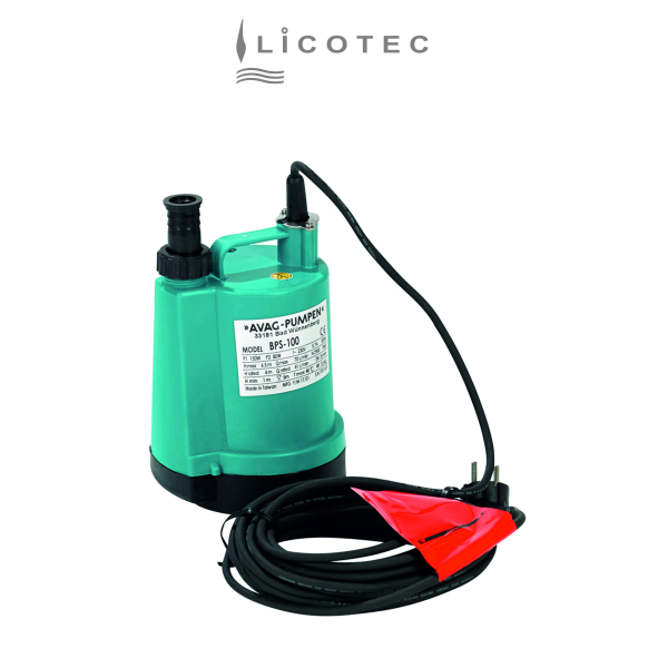 AVAG "BPS 100" Flachsaugpumpe (10m Leitung / OHNE Schwimmer)