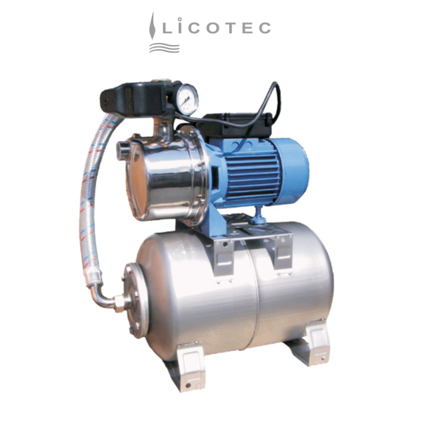 AVAG "INOX ACM 100 / 20 SS" booster set (1,2m cable / pump stainless steel / 20 L vessel stainless steel)