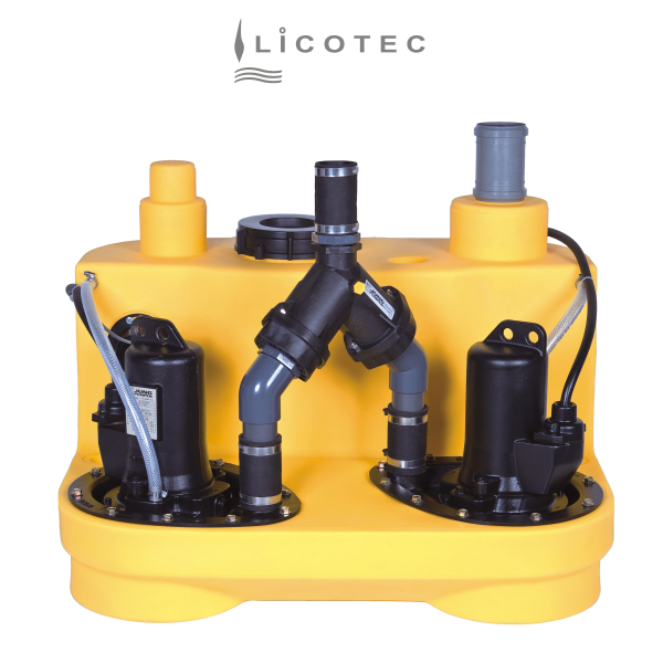 JUNG PUMPEN "compli 1020/2 M (MultiCut 20)" duplex sewage lifting station (400 V / cutting system)