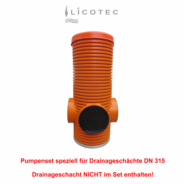 JUNG PUMPEN KIT "Drainage-Set" drainage pump with hose kit (20m cable / hose 15m / float switch narrow sumps)