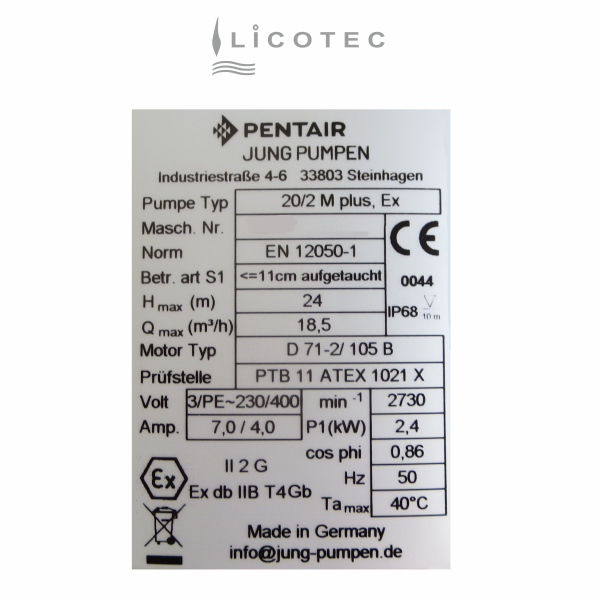 JUNG PUMPEN KIT single pumpstation pressure drainage "PKS-B 800 / MultiCut 20/2 M plus EX / HighLogo" (complete / WITH tank) - Kopie