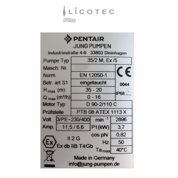 JUNG PUMPEN KIT single pumpstation pressure drainage "PKS-B 800 / MultiCut 20/2 M plus EX / HighLogo" (complete / WITH tank) - Kopie