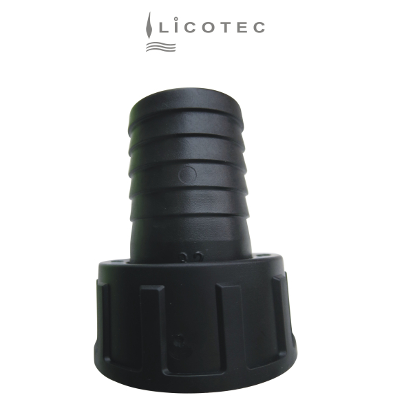 BUCCHI PP-Überwurf-Schlauchtülle (1 1/4" IG / Schlauch 32mm / EPDM)