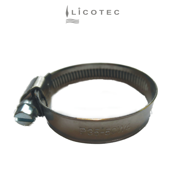 LICOTEC hose band clamp stainless steel (20 pieces / W4 / 35-50mm / 1" - 1 1/2")